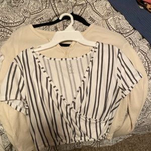 black & white crop top